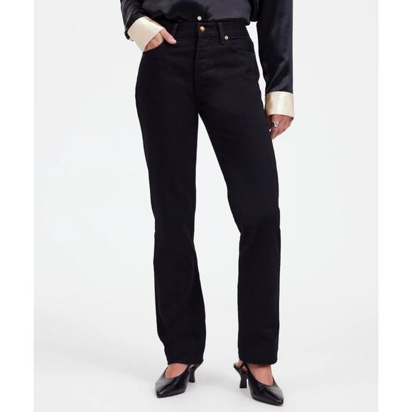 Madewell Alexa Chung High Rise Straight Denim Jeans US Women's 25 - Picture 1 of 7